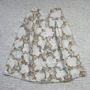 Vintage White Floral Handmade Midi Skirt - Size 26